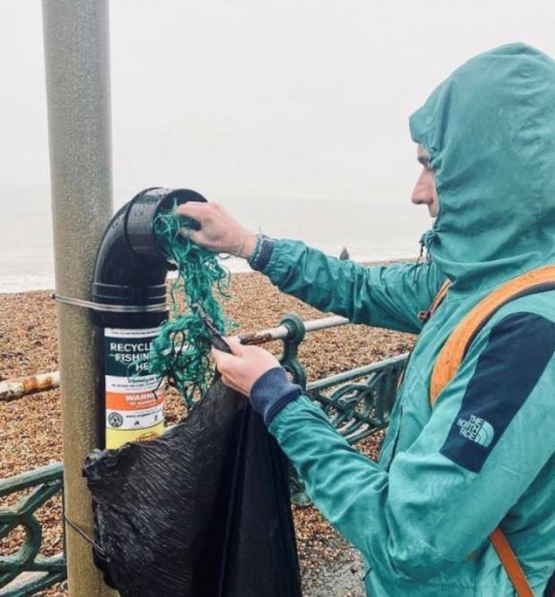 Fishing net recycle points installed on Brighton seafront