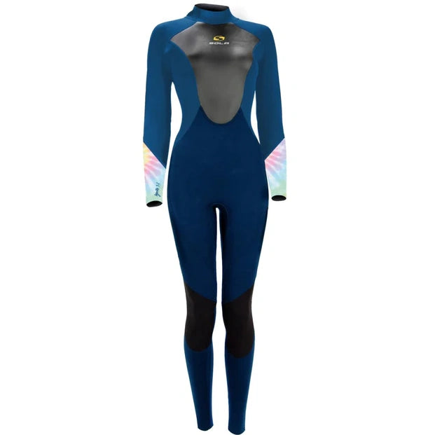 Sola Ignite Women's 3/2mm Full Wetsuit - Blue/ Tie Dye - A1712