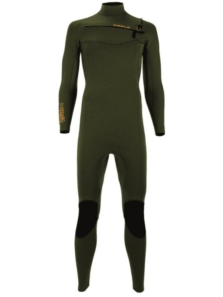 Sola Men's H20 3/2mm GBS Front Zip Full Wetsuit - Olive - A1701