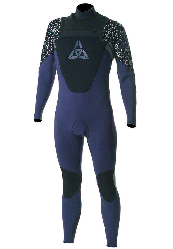 O'Shea Cyclone Steamer 5.4.3 Men's Front Zip Wetsuit Black/Navy/Light Grey