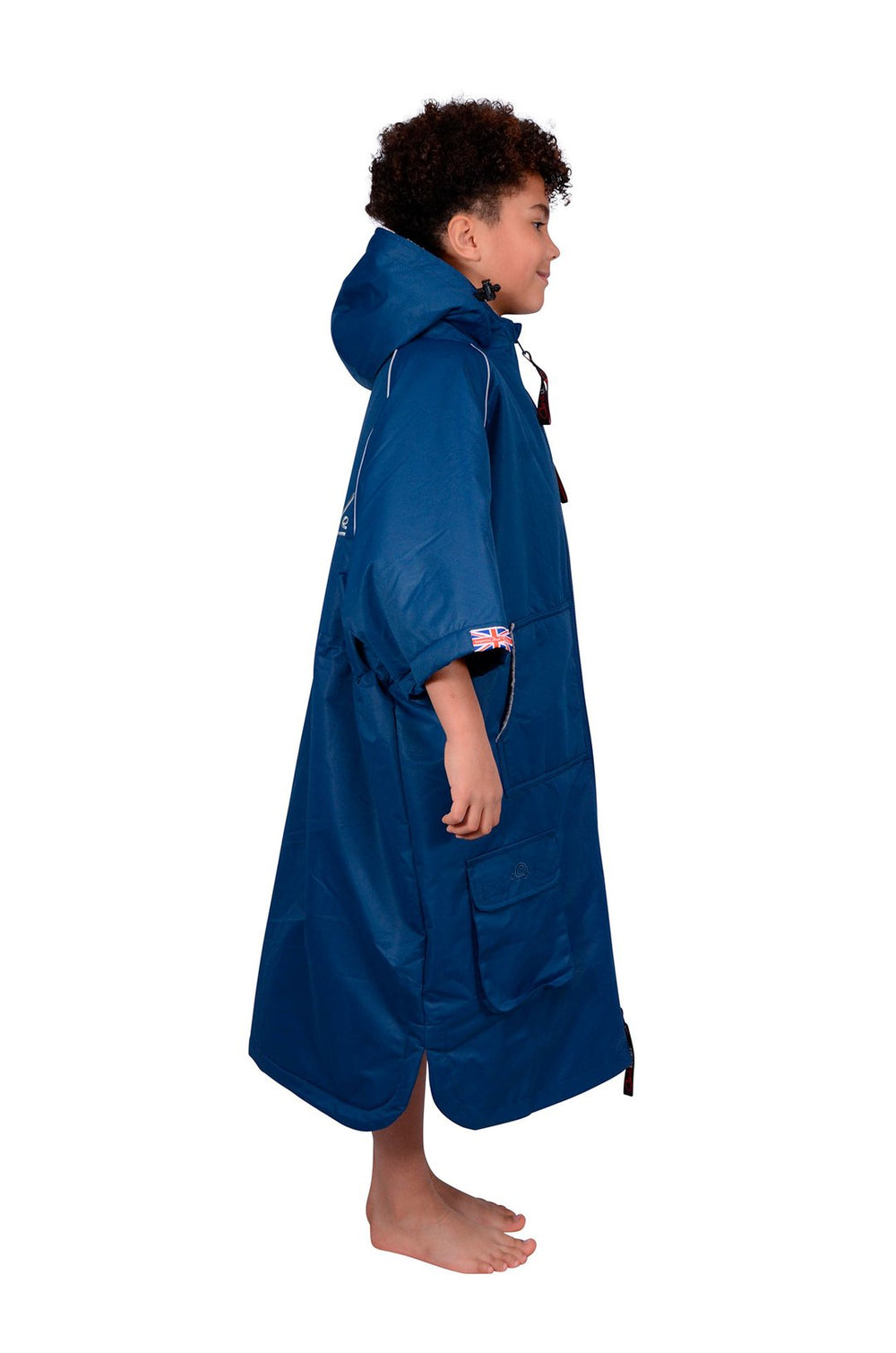 Charlie McLeod - Eco Short Sleeve Changing Robe - Navy/ Grey - Kids