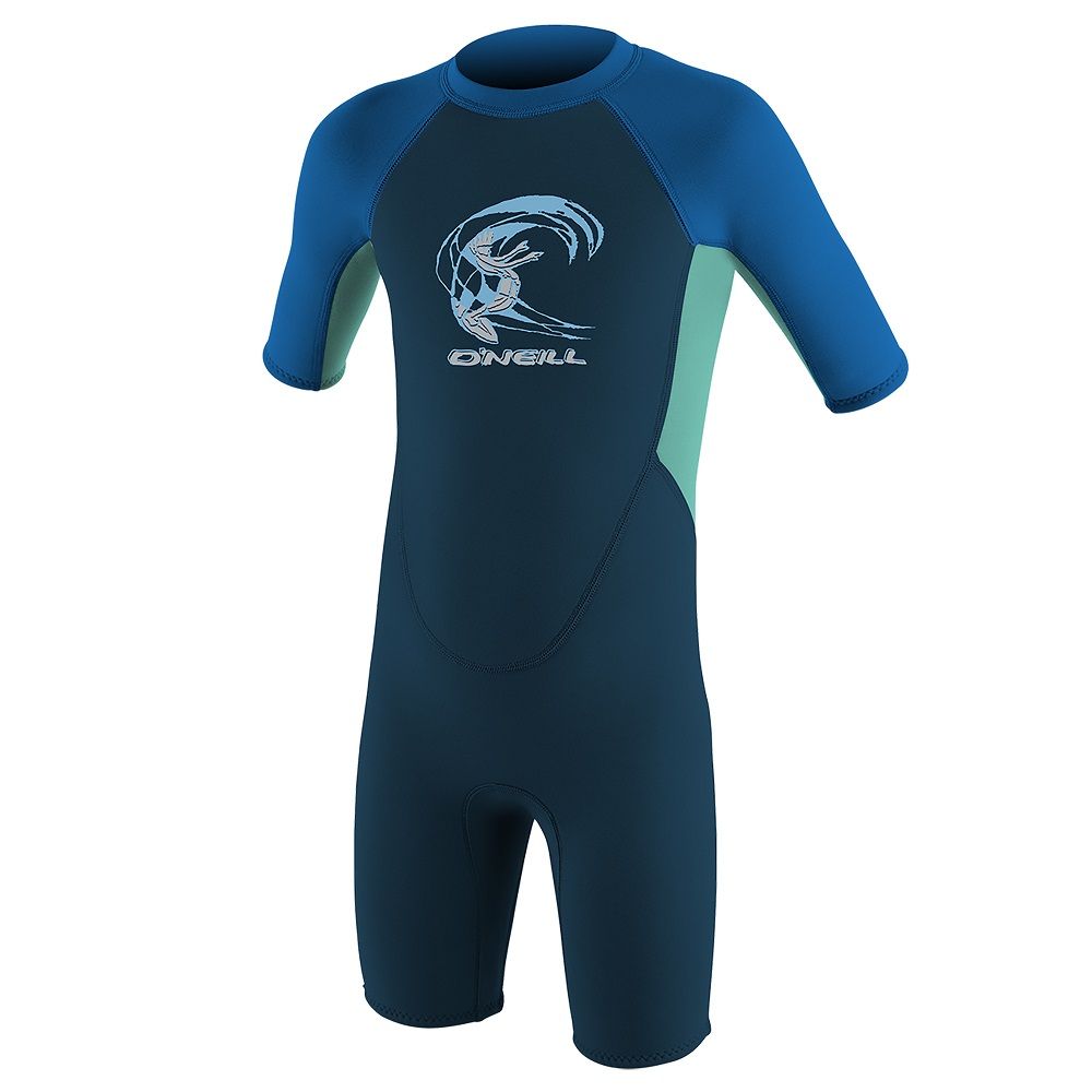 O'Neill Toddler Reactor-2 BZ 2mm Shorty Wetsuit - Slate/Aqua/Ocean - Boys - 4867
