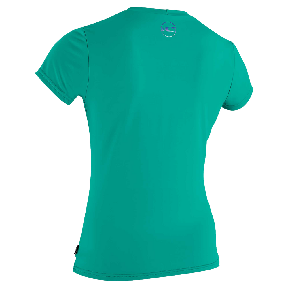 O'Neill Girls Premium Skins Short Sleeve Sun Shirt Rash Guard - Baltic Green - 5304