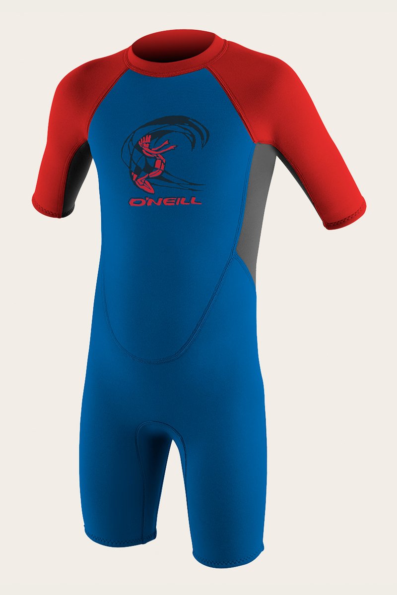 O'Neill Toddler Reactor-2 BZ 2mm Shorty Wetsuit - Ocean/Red - Boys - 4867
