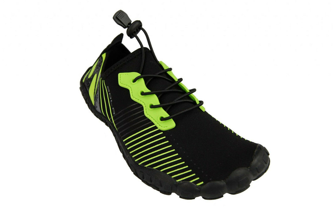 Sola Active Shoe - Black/Grey/Lime, Quick-Drying Neoprene Beach Shoe, Flexible Fit, Reinforced Seams