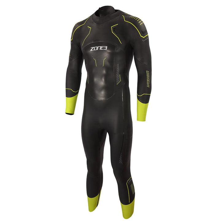 Zone3 Men's Vision Triathlon/ Swimming Wetsuit - Black/Lime/Gunmetal - 2021