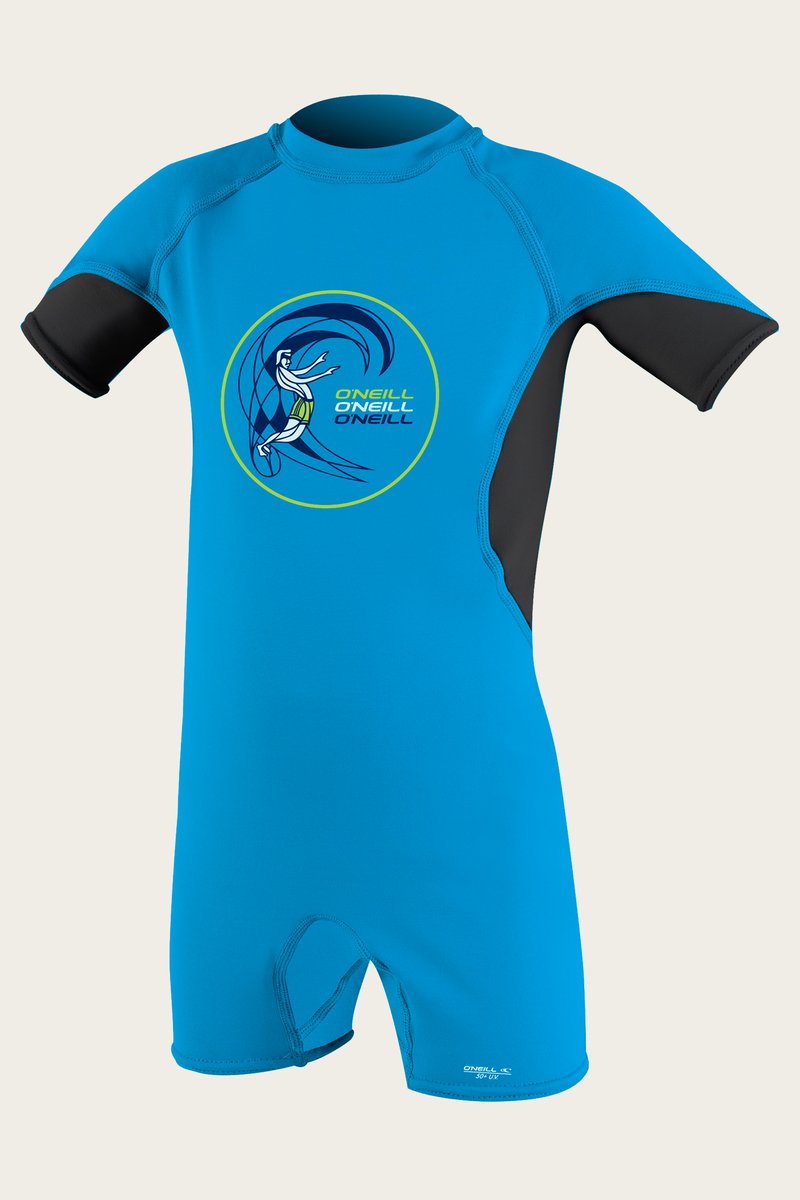 O Neill Toddler O Zone UV Sunsuit Boys Sky Black Lime 5298B