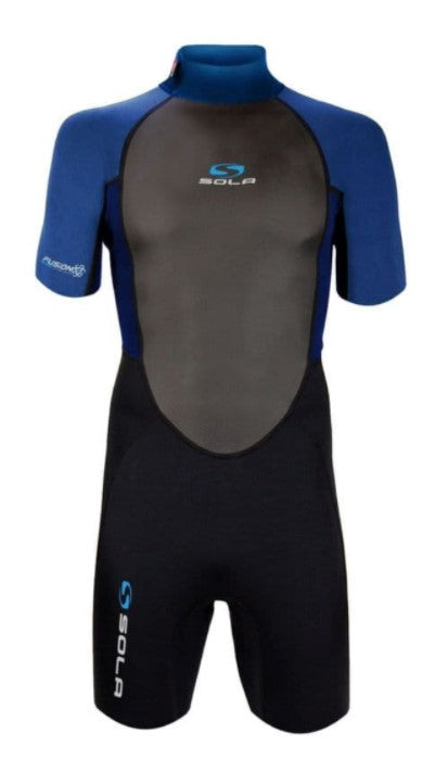 Sola Fusion Men's 3/2mm Shorty Wetsuit - Blue/ Black - A1721