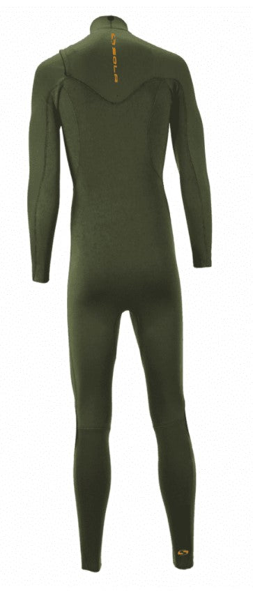 Sola Men's H2O 3/2mm GBS Front Zip Full Wetsuit - Olive - A1701