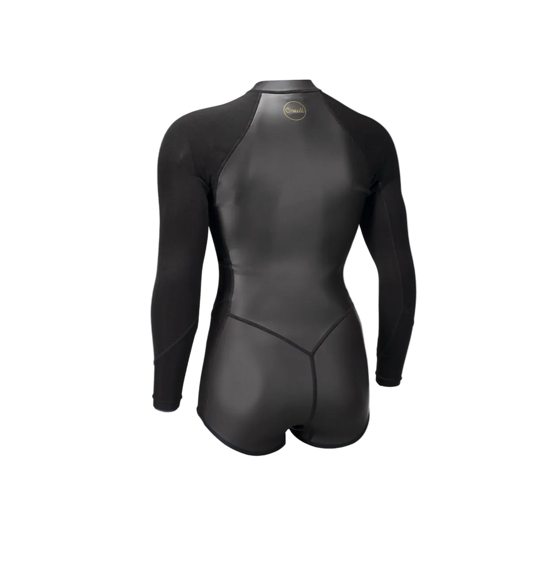 O’Neill Women's Bahia 2/1mm Front Zip L/S Short Spring - Glide/Black