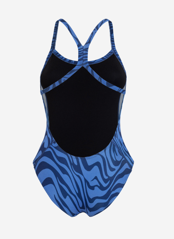 Orca Core One Piece Thin Strap Women Swimsuit - Deep Blue Blue Sky
