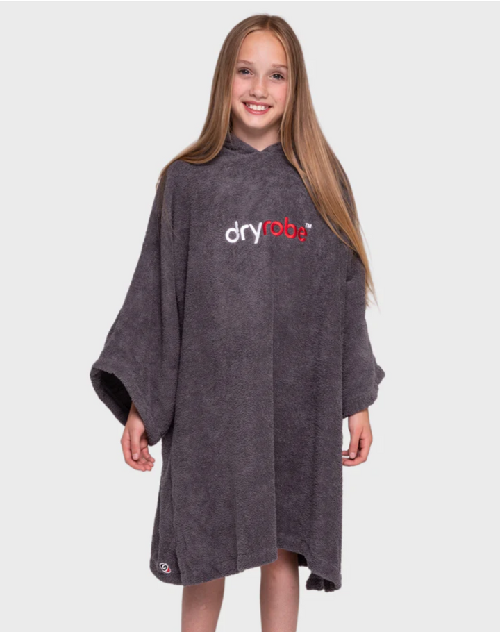 Dryrobe Kids Organic Towel Changing Robe - Slate Grey