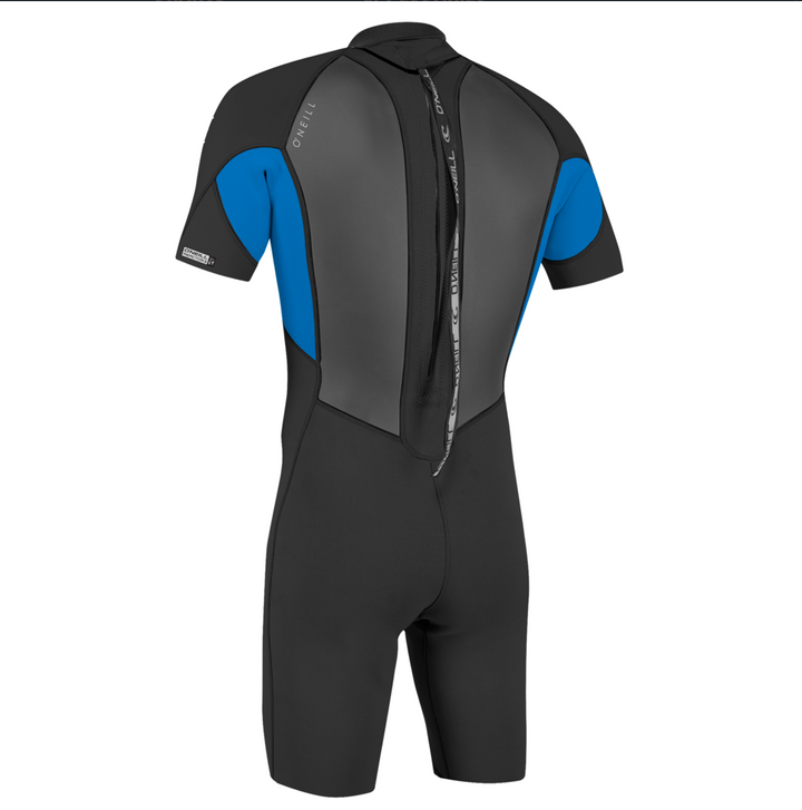 O’Neill Mens Reactor-2 2mm Back Zip Shorty Wetsuit- Black/Ocean