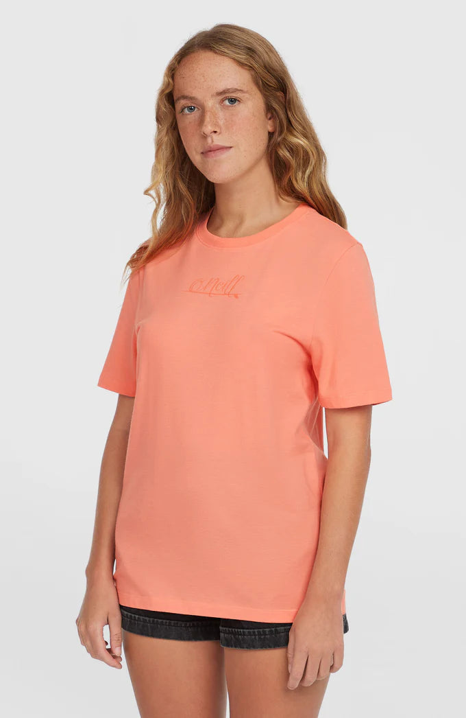 O’Neill Essentials Script T-Shirt Coral Pink