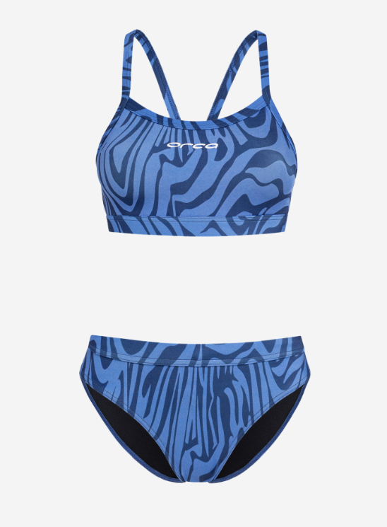 Orca Core One Piece Thin Strap Women Bikini - Deep Blue Blue Sky