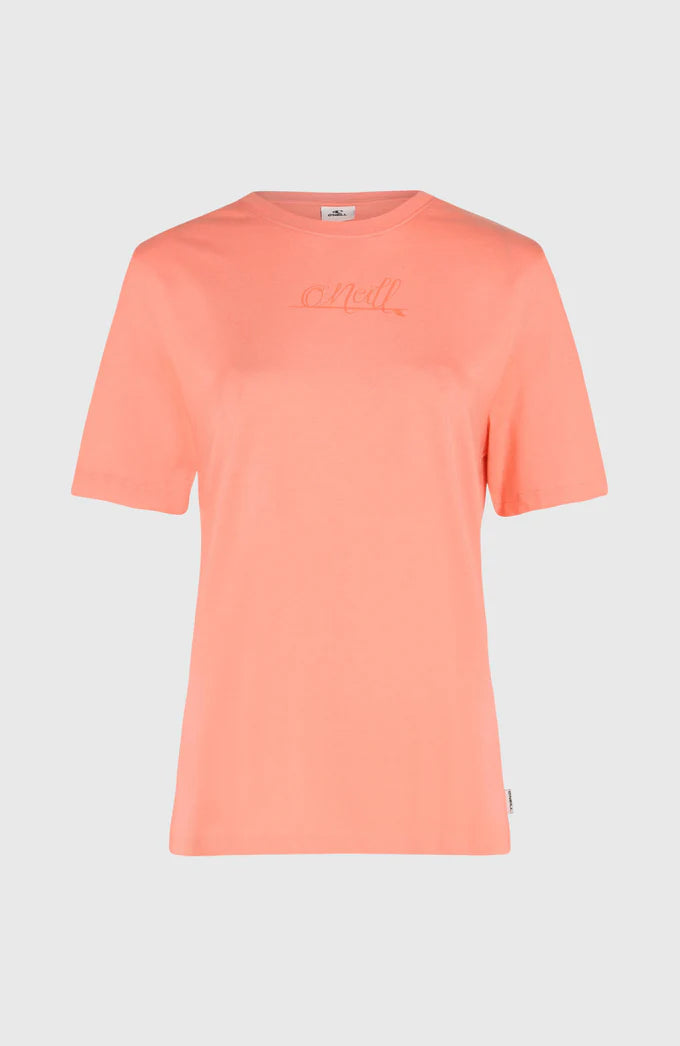 O’Neill Essentials Script T-Shirt Coral Pink
