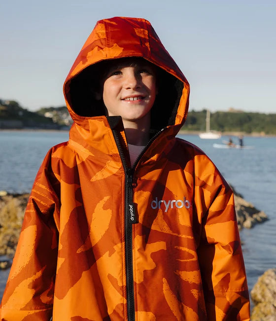 Dryrobe Kids Advance Long Sleeve Changing Robe - Mosaic Palm
