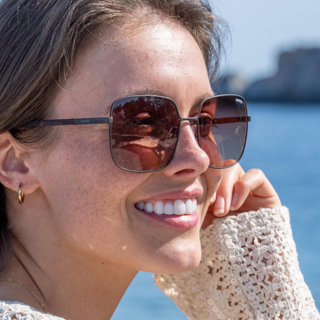 Sinner Sunglasses - MADIKI - MATTE BROWN METAL