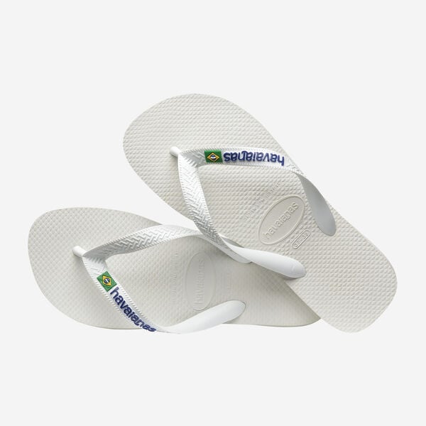 Havaianas Brasil Logo Flip Flops - White