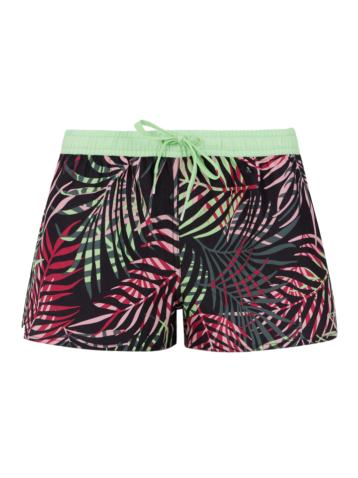 Protest PRTSPY Women's Swim/ Beach Shorts - Pillow Pink Leaf Pattern