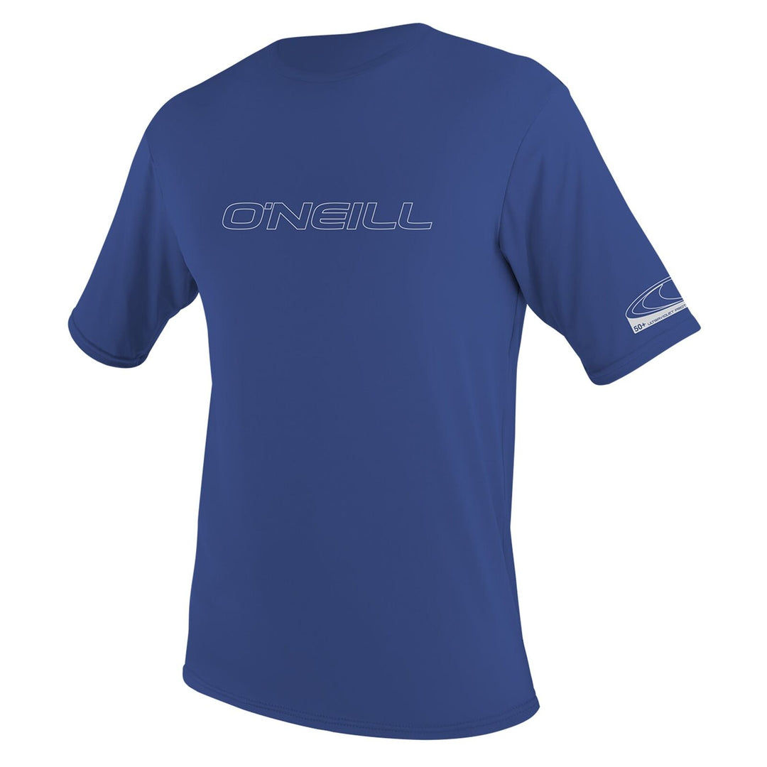 O'Neill Basic Skins Short Sleeve Sun Shirt Rash Vest - Pacific Blue