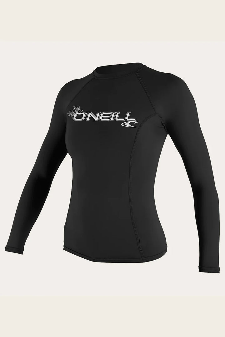O'Neill Women's Basic Skins Long Sleeve Rash Guard Sun Shirt - Black