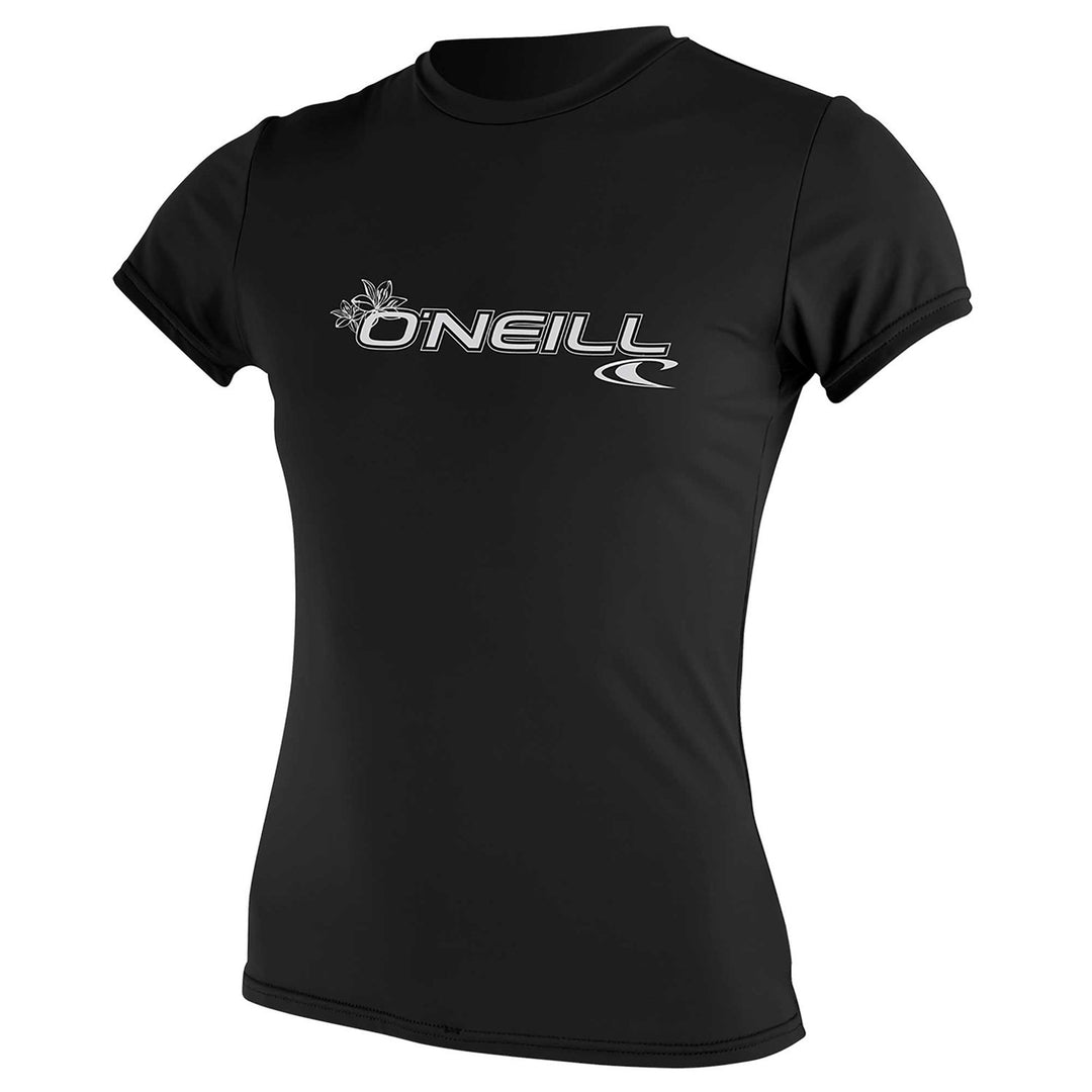 O Neill Womens Basic Skins Short Sleeve Sun Shirt Black