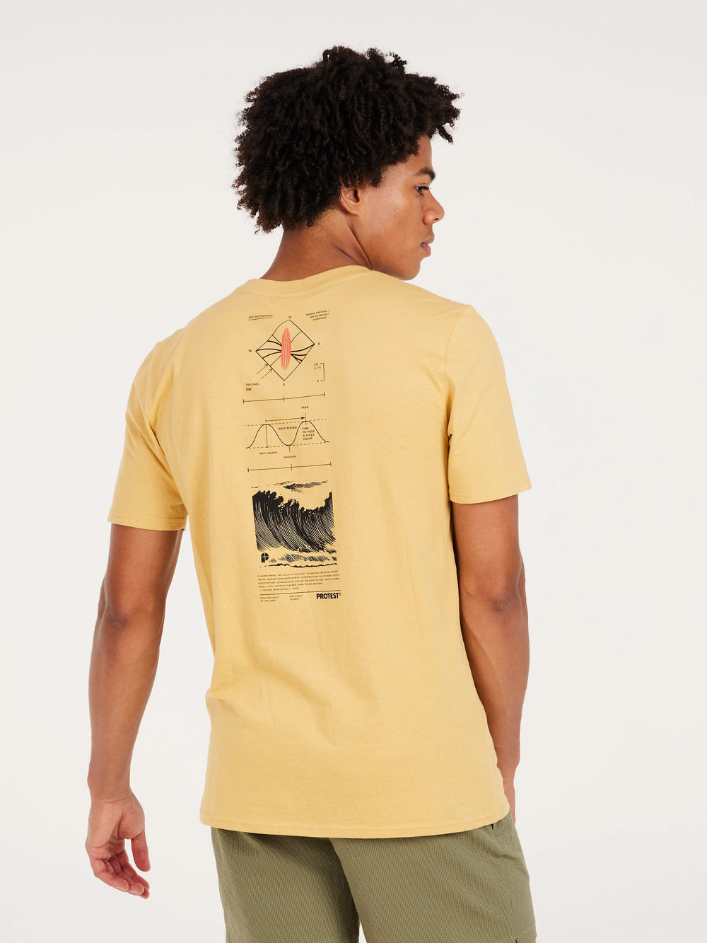 Protest PRTPENALT Men's T-Shirt - Butter Yellow