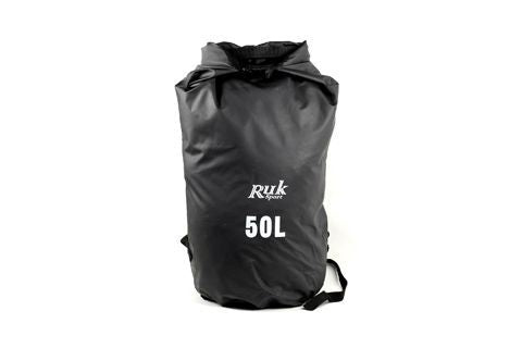 RUK 50L Dry Bag With Straps - Black