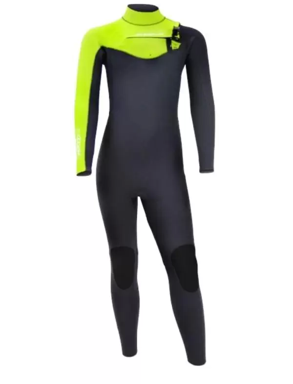 Sola H2O Front Zip YOUTH Full Wetsuit - Graphite/Lime - A1709