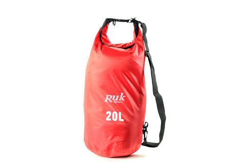RUK 20L Dry Bag With Strap - Red