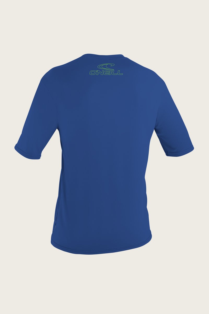 O'Neill Youth Basic Skins Short Sleeve Rash Guard Sun Shirt - Pacific Blue - 3422