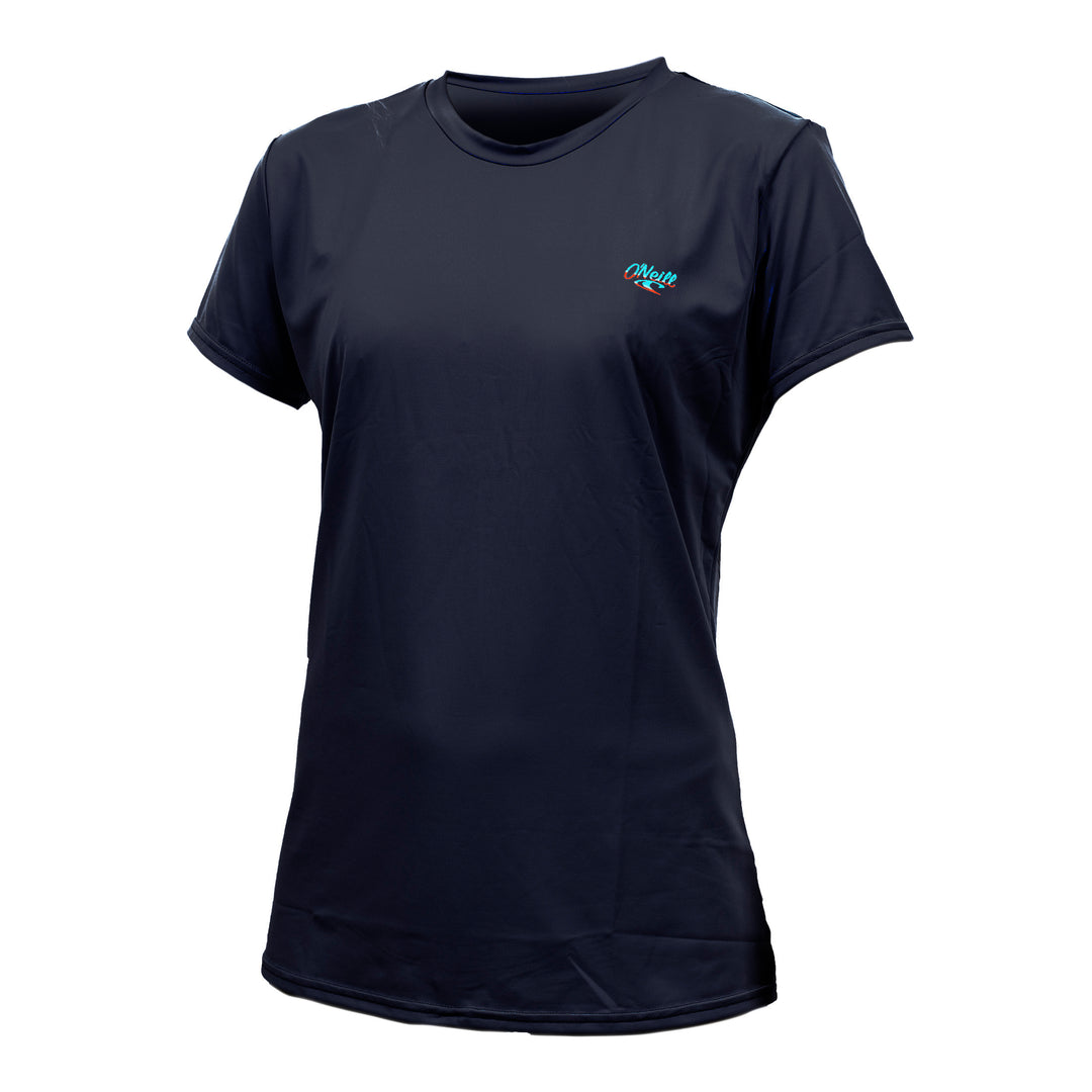 O'Neill Women's Premium Skins Short Sleeve Rash Guard Sun Shirt - Abyss/ Dark Blue - 5302