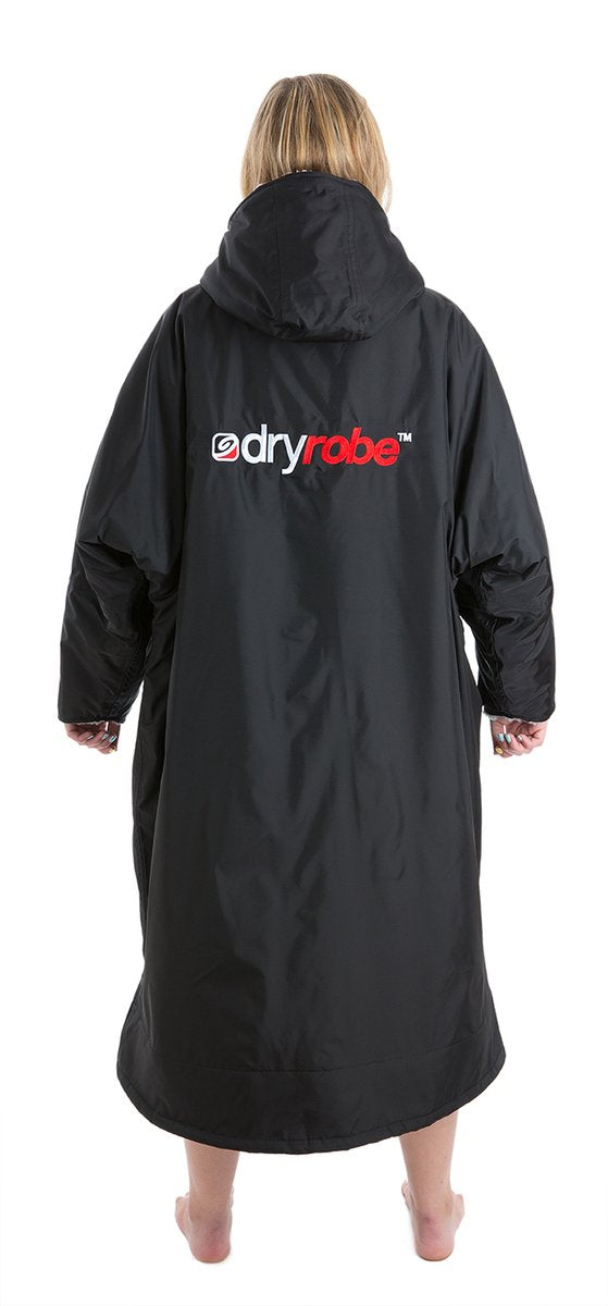 Dryrobe Long Sleeve Changing Robe - Black/ Grey