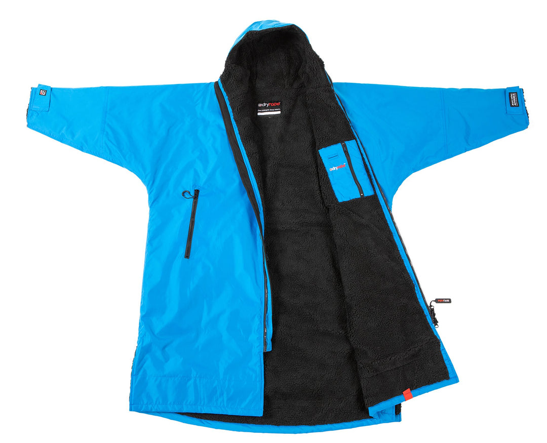 Dryrobe Long Sleeve Changing Robe - Cobalt Blue/ Black