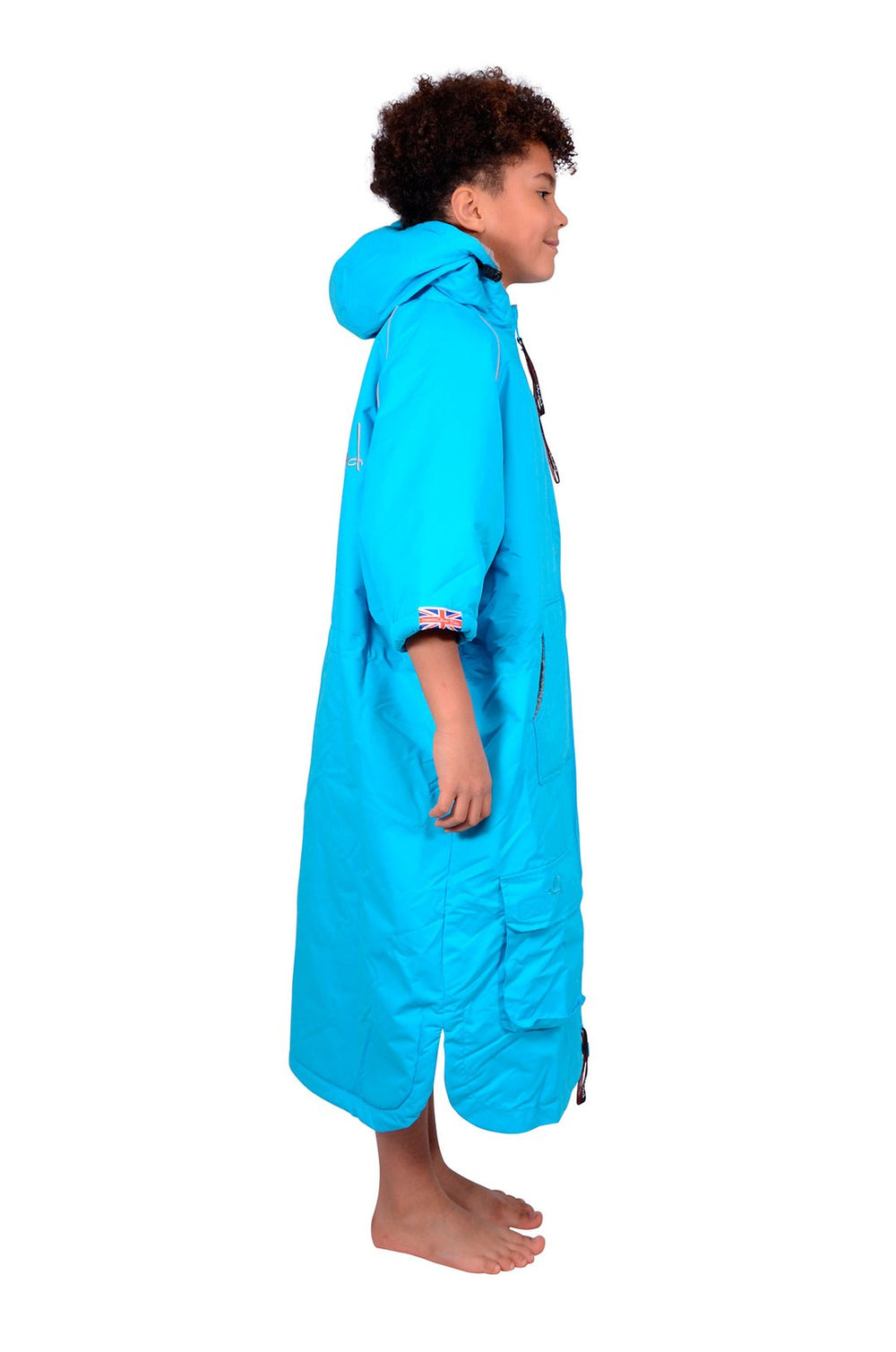 Charlie McLeod - Eco Short Sleeve Changing Robe - Turquoise - Kids