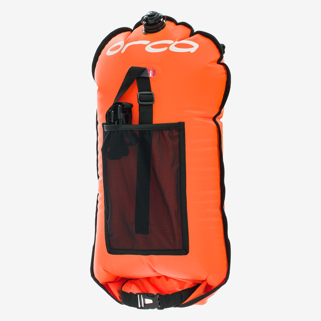 Orca Swim Float Safety Bag/ Dry Bag - Orange