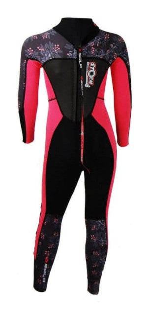 Sola Storm Kids 3/2mm Full Wetsuit - Pink/Berry - A1713
