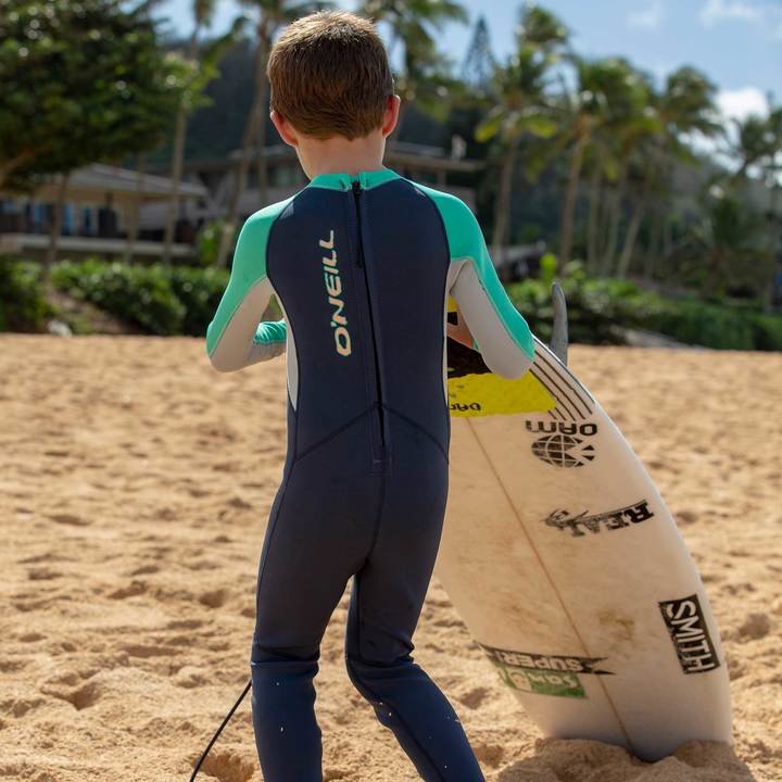 O'Neill Toddler Reactor-2 BZ 2mm Full Wetsuit - Slate/Aqua/Ocean - Boys - 4868