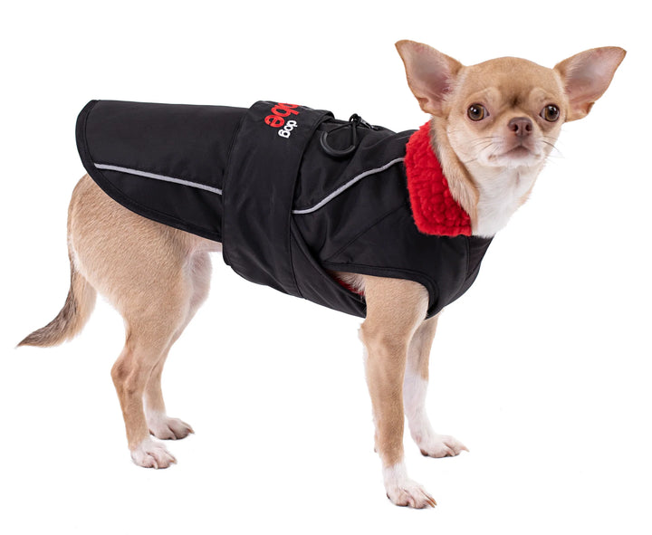 Dryrobe Dog/ Pet Jacket - Black/ Red