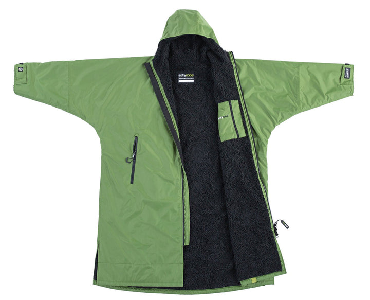 Dryrobe Long Sleeve Changing Robe - Dark Green / Black