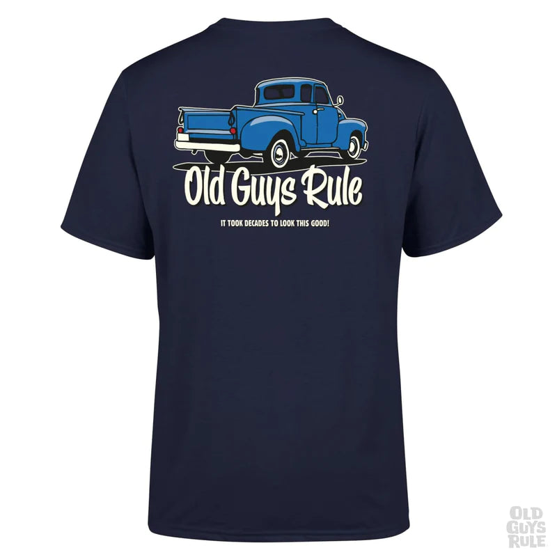 Old Guys Rule - ‘It took decades’ T-shirt - Navy