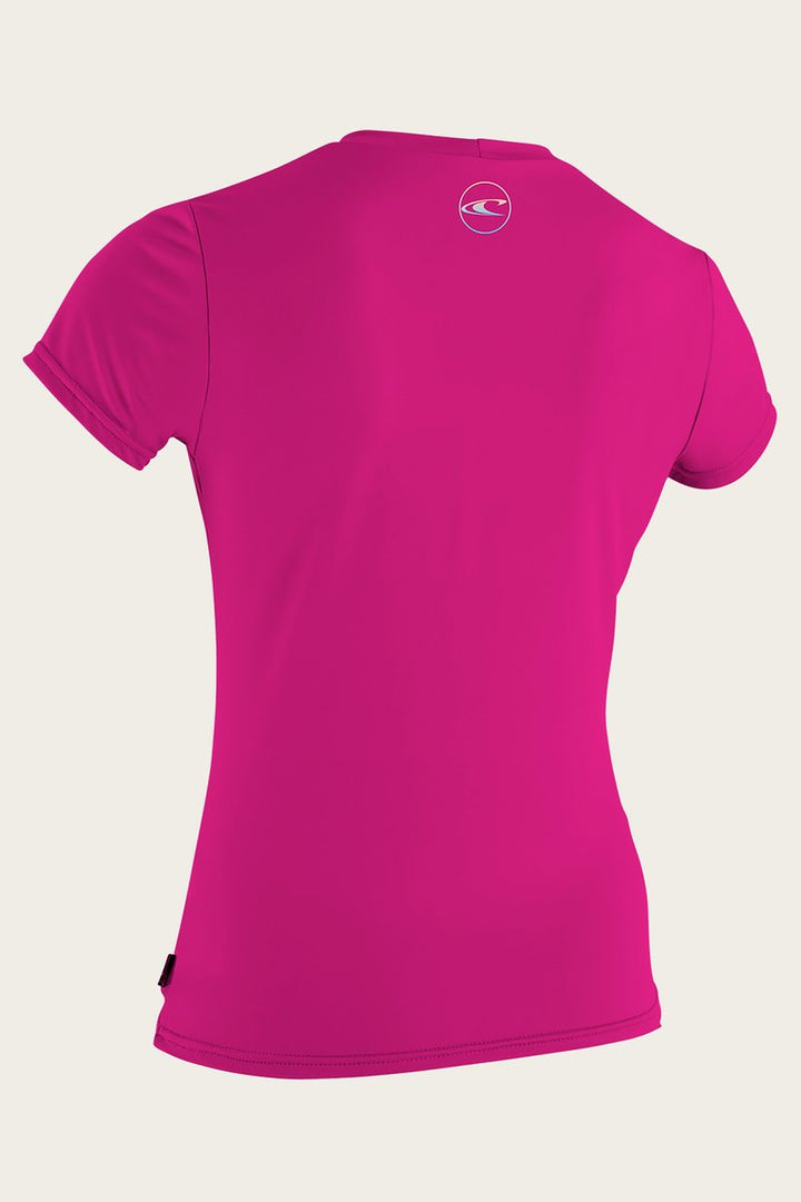O'Neill Girls Premium Skins Short Sleeve Sun Shirt Rash Guard - Berry - 5304