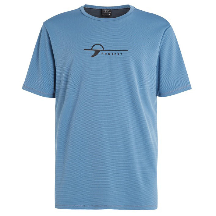Protest PRTLEGUNDI Men's Lycra Rashguard Surf T-Shirt - River Blue