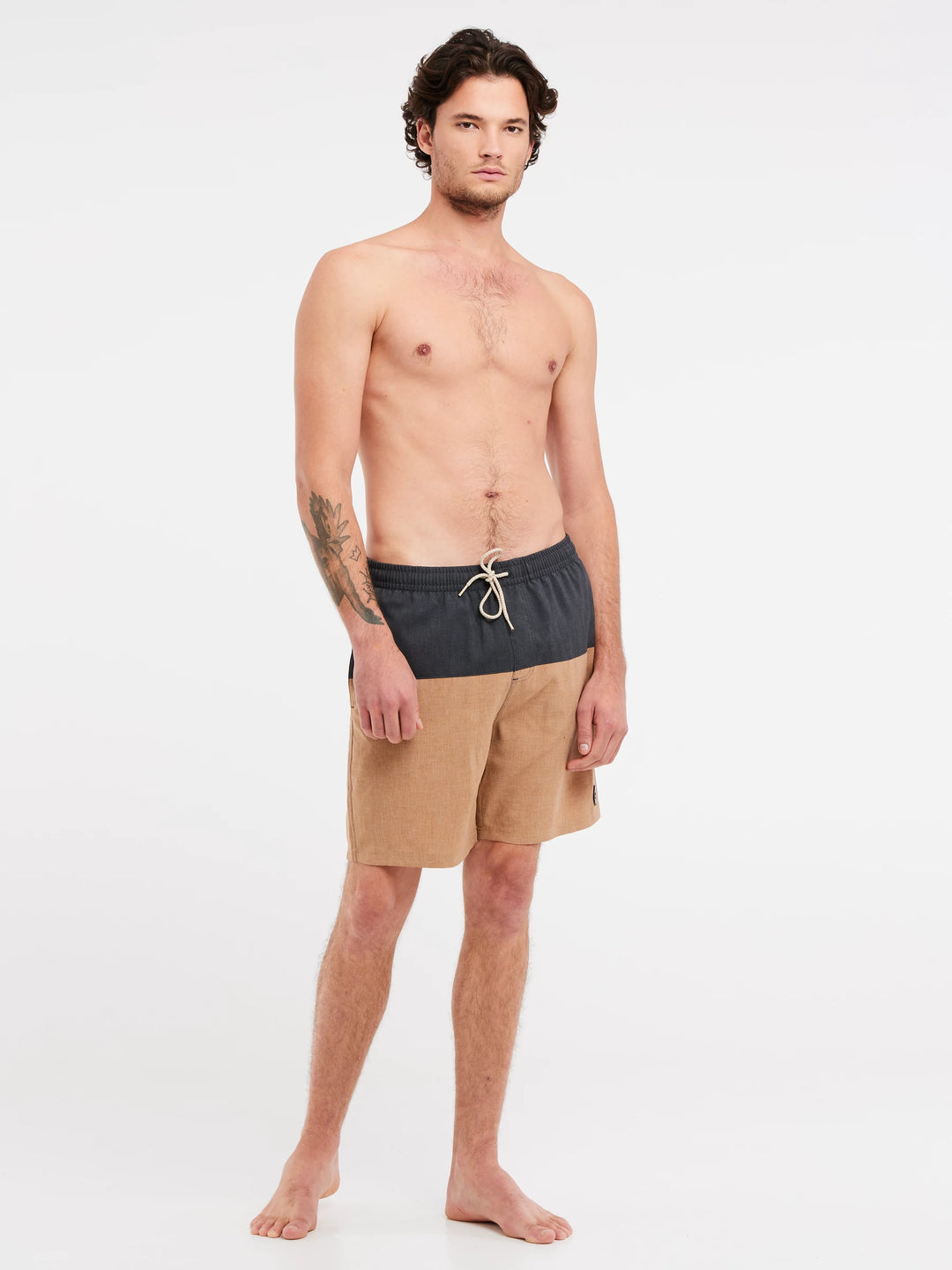 Protest PRTFORTA Men's Beach Shorts - Grey/ Beige