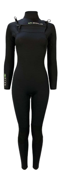 Sola Nova Women's 5/4mm GBS Front Zip Full Wetsuit - Black - A1506